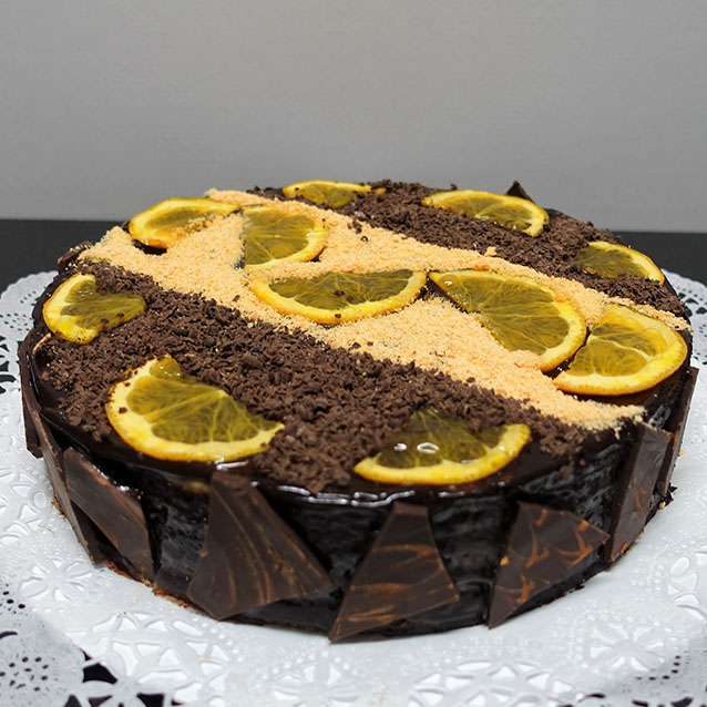 Narancsos étcsoki torta